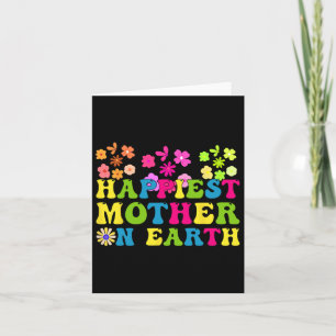 Glücklichstes Mama auf Erden Groovy Happy Mother D Karte