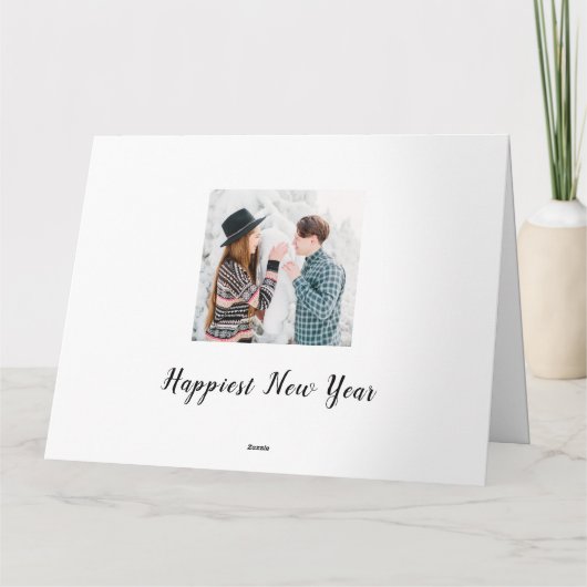 glücklichstes neues Jahr schicke moderne Multi-Fot Karte (Rückseite)