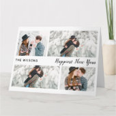 glücklichstes neues Jahr schicke moderne Multi-Fot Karte (Vorderseite)