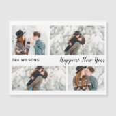 glücklichstes neues Jahr schicke moderne Multi-Fot Magnetkarte (Vorderseite)