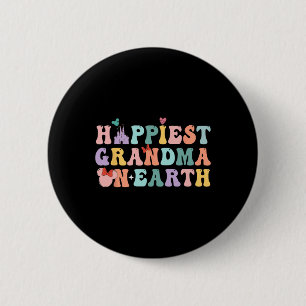 Glücklichstes Oma auf Erden Groovy Mama Muttertag Button
