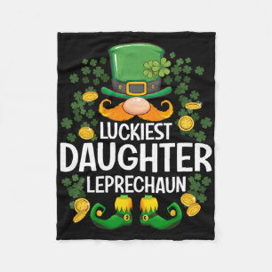 Glücklichstes Tochter Leprechaun St Patricks Day P Fleecedecke
