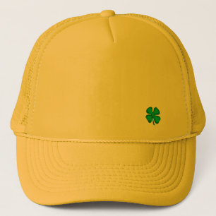 Glücks-4-Blatt-Irland-Klee-gelbe-Schaum-Trucker-Mü Truckerkappe