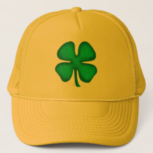 Glücks-4-Blatt-Irland-Klee-gelbe-Schaumstoff-Truck Truckerkappe