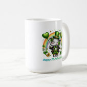 Glücks-Elefanten-Regenbogen-Anhänger Kaffeetasse (VorderseiteRechts)
