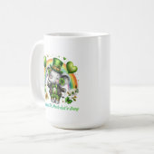 Glücks-Elefanten-Regenbogen-Anhänger Kaffeetasse (Vorderseite Links)