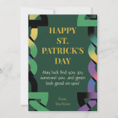 Glücks-Gold-Kleeblatt St. Patrick's Day Karte (Vorderseite)