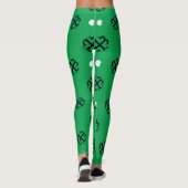 Glücks-Herz-Kleeblatt-Leggings Leggings (Rückseite)