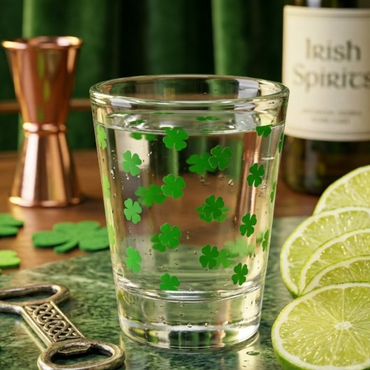Glücks-Kleeblatt-Shotglas Schnapsglas