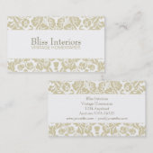 Glücks-schicker Damast-BlumenVisitenkarte Visitenkarte (Vorne/Hinten)