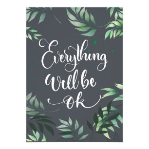 Glücksangebot Alles wird gut sein Fotodruck