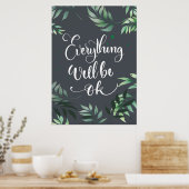 Glücksangebot Alles wird gut sein Poster (Küche)