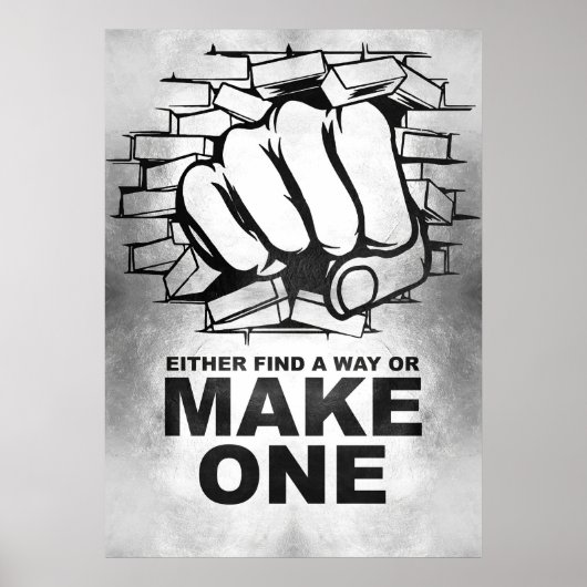 Glücksangebot finden Sie entweder einen Weg oder m Poster (Vorne)