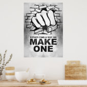 Glücksangebot finden Sie entweder einen Weg oder m Poster (Küche)