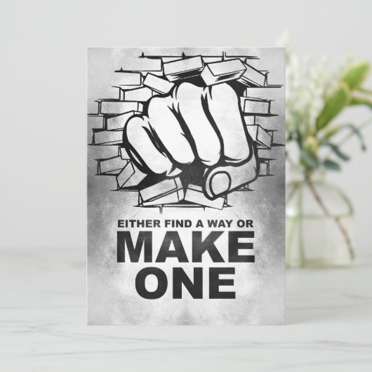 Glücksangebot finden Sie entweder einen Weg oder m Save The Date (Stehend Vorderseite)