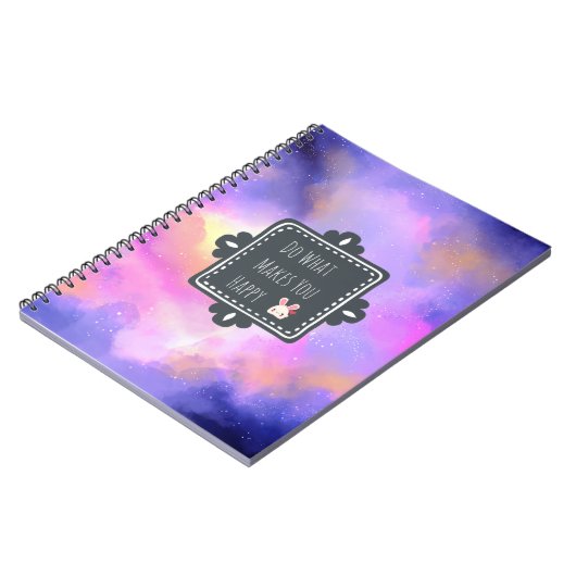 Glücksangebot mit Surrealwolken und einem Sonnensc Notizblock (Linke Seite)