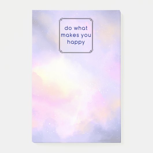 Glücksangebot mit Weltraumwolken - abstraktes Desi Post-it Klebezettel (Vorderseite)