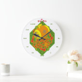 Glücksballett und Brust Große Wanduhr (Zuhause)