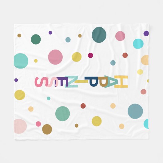 Glücksblase Fleecedecke (Vorderseite (Horizontal))