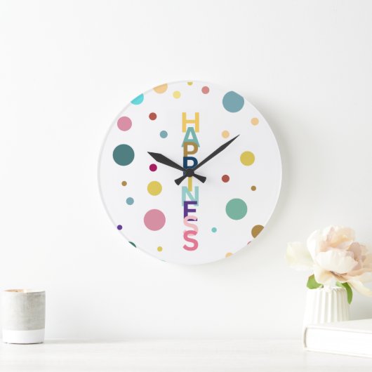 Glücksblase Große Wanduhr (Zuhause)