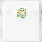 Glücksboost Runder Aufkleber (Tasche)