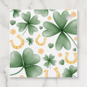 Glücksbringer-Baby-Shower-Dankes-Tags Geschenkanhänger (Rückseite)