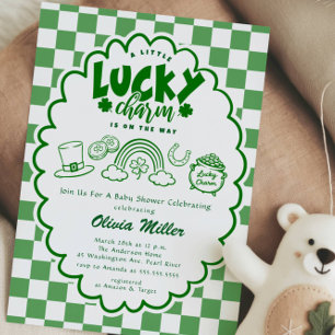 Glücksbringer-Baby-Shower-Einladung Einladung