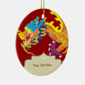 Glücksbringer-Chinese-Drache Keramikornament (Rechts)