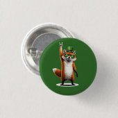 Glücksbringer Fuchs Shamrock Sonnenbrille St. Patr Button (Vorne & Hinten)