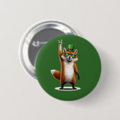 Glücksbringer Fuchs Shamrock Sonnenbrille St. Patr Button (Vorne & Hinten)