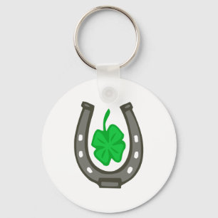 Glücksbringer Hufeisen Kleeblatt Schlüsselanhänger