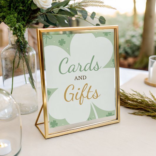 Glücksbringer-Karten und Geschenke Schild