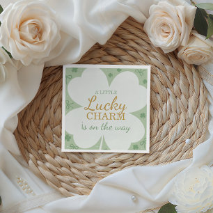 Glücksbringer-Kleeblatt-Baby-Shower-Serviette Serviette