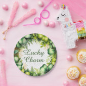 Glücksbringer-Shamrock-Kranz-Papierteller Pappteller (Party)