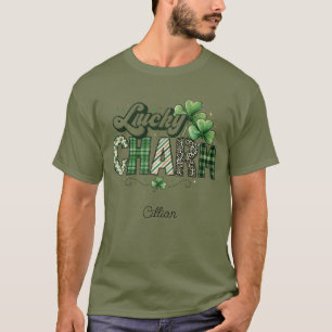 Glücksbringer Süße Stoff-Optik Süßer St. Patrick's T-Shirt