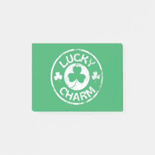 Glücksbringer Vintage St. Patrick's Day Post-it Klebezettel