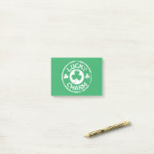 Glücksbringer Vintage St. Patrick's Day Post-it Klebezettel (Auf Schreibtisch)