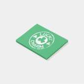 Glücksbringer Vintage St. Patrick's Day Post-it Klebezettel (angewinkelt)