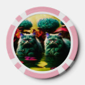 Glückschips für Katzenliebhaber Pokerchips (Rückseite)