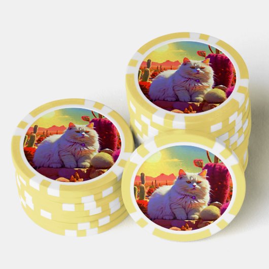 Glückschips für Katzenliebhaber Pokerchips (Stapel)