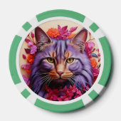 Glückschips für Katzenliebhaber Pokerchips (Rückseite)