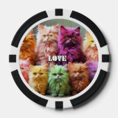 Glückschips für Katzenliebhaber Pokerchips (Vorderseite)