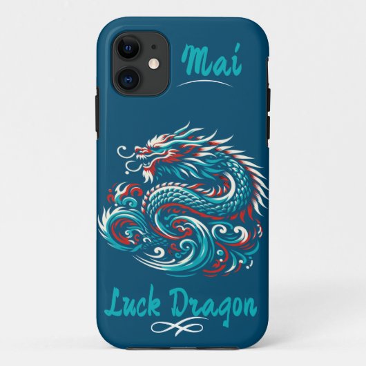 Glücksdrache Anpassbar Case-Mate iPhone Hülle (Rückseite)