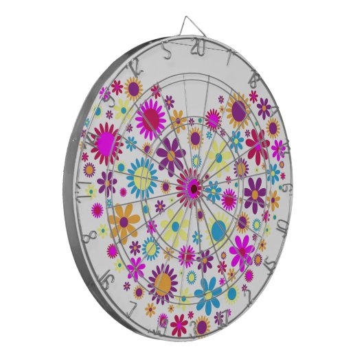 Glückselige Blüten Dartscheibe (Vorderseite Links)