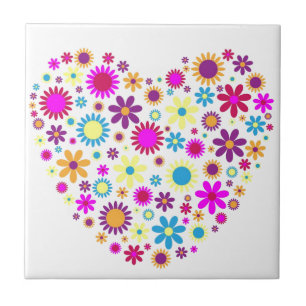 Glückselige Blüten Fliese