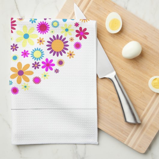 Glückselige Blüten Geschirrtuch (Viertel Falte)