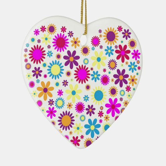 Glückselige Blüten Keramikornament (Rechts)