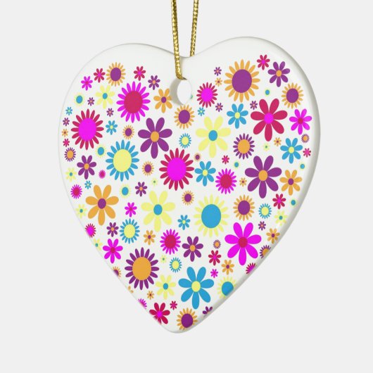 Glückselige Blüten Keramikornament (Links)