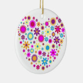 Glückselige Blüten Keramikornament (Rechts)