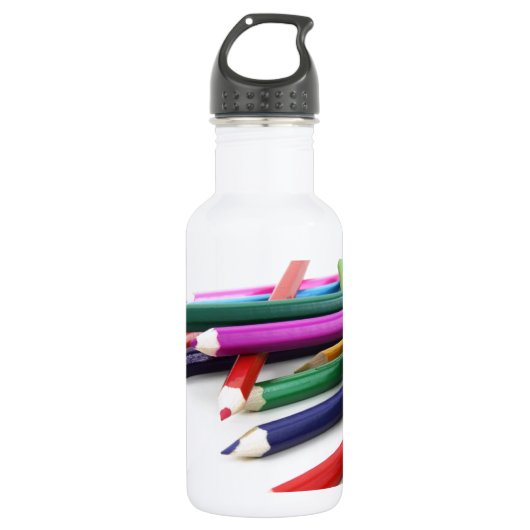 Glückselige Farben Edelstahlflasche (Vorderseite)